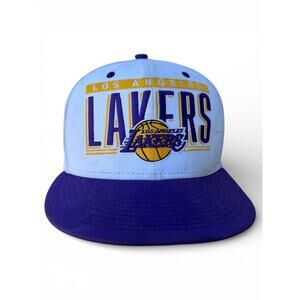 New Era White Hats Los Angeles Lakers 9FIFTY Snapback Hat One Size